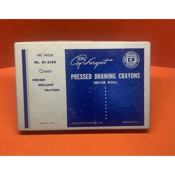 Sargent Pressed Drawing Crayons, One Dozen, Assorted Colors,‎ 81-2140 - Picture 1 of 3